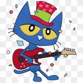 Pete The Cat Playing Guitar, HD Png Download - cartoon guitar png