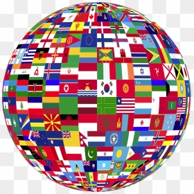 Thumb Image - Globe Flags Of The World, HD Png Download - banderas png