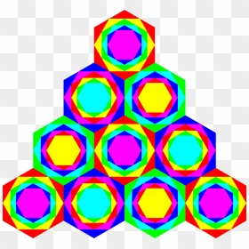 Triangle Of Hexagons Clip Arts - Hexagon, HD Png Download - hexagons png