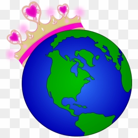 Transparent Background Globe Cartoon, HD Png Download - blue crown png