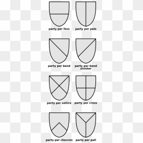 Heraldry Divisions, HD Png Download - shield shape png