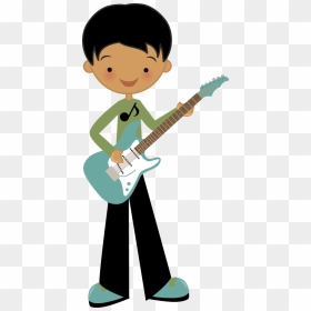 Flashcard Playing The Guitar Clipart , Png Download - Playing Guitar Clipart Png, Transparent Png - cartoon guitar png