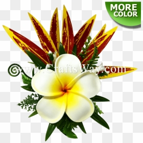 Cms-051 Custom Made Flower Hairpiece, Plumeria & Silk - Artificial Flower, HD Png Download - plumeria flower png