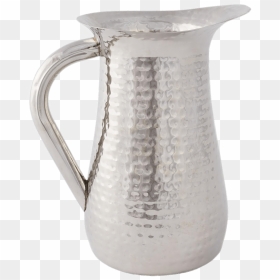 Silver Hammered Pitcher - Jug, HD Png Download - pitcher png