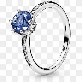 Pandora - Title - Tag - Blue Sparkling Crown Ring Pandora, HD Png Download - blue crown png