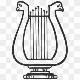 Lyre Clipart Black And White, HD Png Download - lyre png