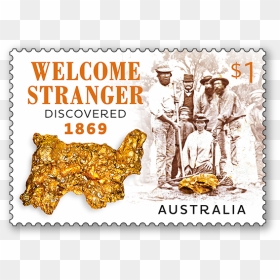 Welcome Stranger Gold Nugget, HD Png Download - vintage stamp png
