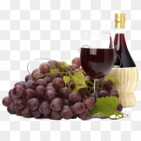 Red Wine With Grapes , Png Download - Red Wine And Grapes, Transparent Png - wine grapes png