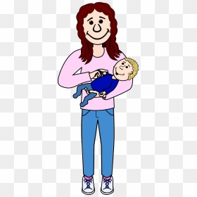 Mother With Child Clip Arts - Clipart Baby In Arm, HD Png Download - mother and child png