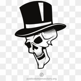 Human Skull With A Hat - Public Domain, HD Png Download - smurf hat png