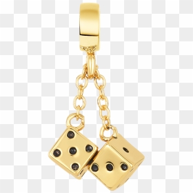 Golden Dice Charm - Chain, HD Png Download - gold dice png