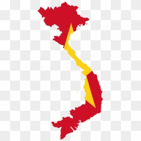 Vietnam Map With Flag, HD Png Download - checkered flag banner png