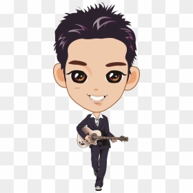 Guitar Boy Cartoon Free Download Image Clipart - Cartoon, HD Png Download - cartoon guitar png