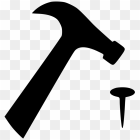 Hammer Nail - Hammer And Nails Icon Png, Transparent Png - hammer vector png