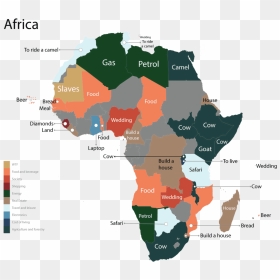 The Most Googled Search Terms In Africa - African Penis Size Map, HD Png Download - map of africa png