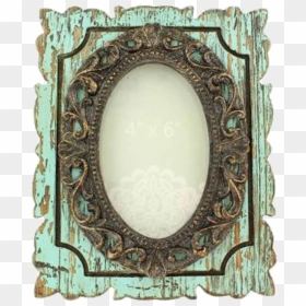Western Moments Photo Frame 4 X 6 Antique Oval Turquoise - Circle, HD Png Download - western frame png
