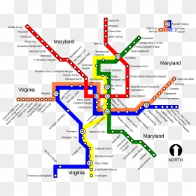 Mapa Del Metro De Washington Gran Resolucion - Dc Metro Map Silver Line, HD Png Download - lineas azules png