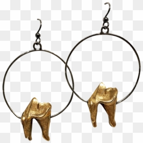 Earrings, HD Png Download - wolf teeth png