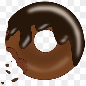 Rosquinha De Chocolate Png, Transparent Png - glazed donut png