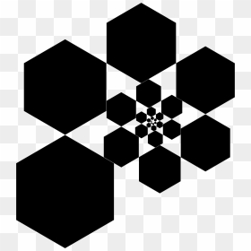 Fibonacci Spirals With Hexagons, HD Png Download - hexagons png