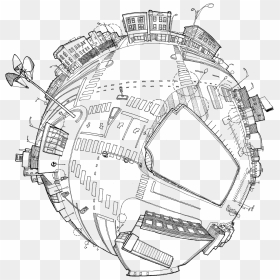 Technical Drawing, HD Png Download - future city png