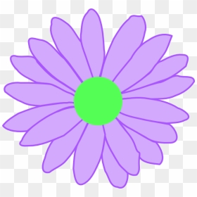 Violet Clipart Lavender Flower - Purple Daisy Flower Clipart, HD Png Download - lavender flower png
