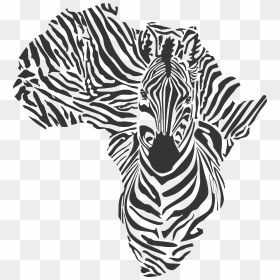 African Zebra Map - Decorative Map Of Africa, HD Png Download - map of africa png