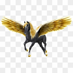 Transparent Gold Unicorn Png - Pegasus Png, Png Download - gold unicorn png