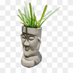 Flowerpot, HD Png Download - statue head png