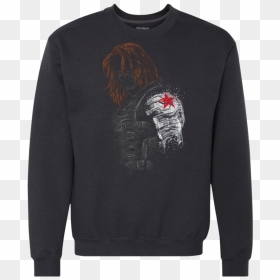 Winter Soldier Premium Crewneck Sweatshirt - Long-sleeved T-shirt, HD Png Download - fireman hat png