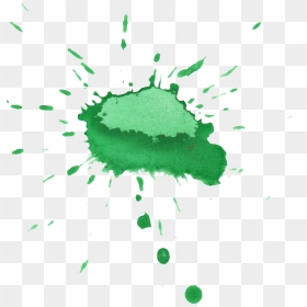 Watercolor Splatter Drops Png , Png Download - Green Color Drop In Water, Transparent Png - paint drops png
