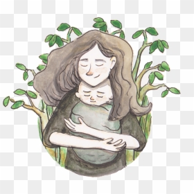 Mother Child Ink - Illustration, HD Png Download - mother and child png