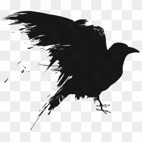 Common Raven Tattoo Artist Crow Bird - Royalty Free Crow Silhouette, HD Png Download - raven flying png