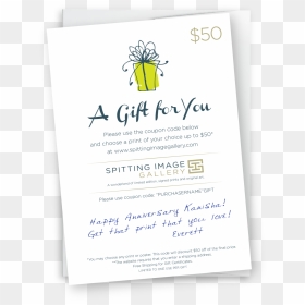 Gift Certificates Generic 50, HD Png Download - gift certificate png