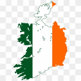 Ireland Flag Map, HD Png Download - peta indonesia png