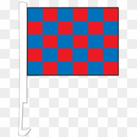 /clip On Car Flag Checkered Blue Re Cp418 - Flag, HD Png Download - checkered flag banner png