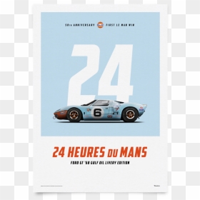 Ford Gt Lemans 1 - Poster Lemans Gt 40, HD Png Download - 50th png
