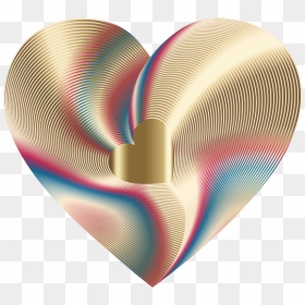 Golden Heart Of The Rainbow - Gold Rainbow Heart, HD Png Download - heart organ png