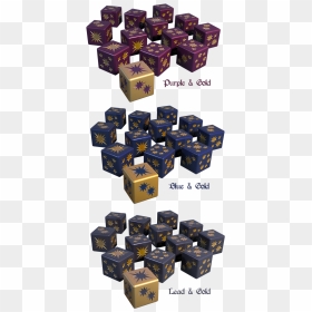 Blue Starry Dice - Box, HD Png Download - gold dice png