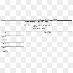 Body Parts How Many Worksheet, HD Png Download - alien eyes png