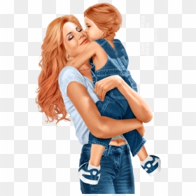 Mère Et Enfant Png, Tube Maman / Mother And Child Png - Blue Jean Femme Tubes Png, Transparent Png - mother and child png