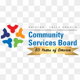 Csb Logo With 50th Anniversary Banner - Fairfax County Csb, HD Png Download - 50th png