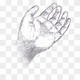 Reaching Hands Sketch - Hand Sketch Transparent Background, HD Png Download - reaching hands png