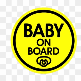 Baby On Board Magnet Decal Safety Caution Sign For - Circle, HD Png Download - baby pacifier png