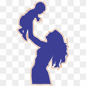 Clip Art Mother Child Image Silhouette - Mother And Child Drawing, HD Png Download - mother and child png