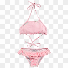 Pre-order Ss19 A Dee Girls Becky Pink Waterlily Bikini - Bikini, HD Png Download - bikini girls png