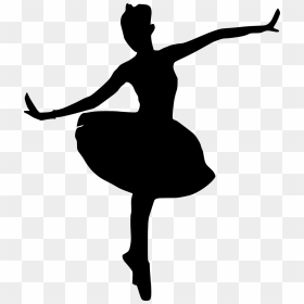 Ballet Dancer Silhouette Symbol Clip Art - Transparent Background Ballerina Silhouette Png, Png Download - tutu clipart png