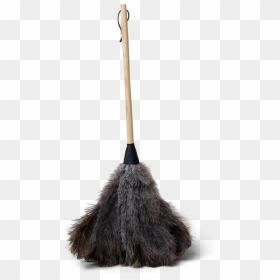 Blond Wood And Leather Feather Duster - Broom, HD Png Download - feather duster png