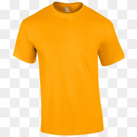 Unisex Golden Yellow T Shirt - Gold T Shirt Back, HD Png Download - blank t-shirt png
