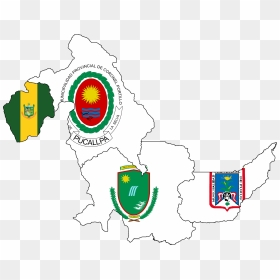 Flag Map Of Provinces Of Ucayali - Municipalidad De Coronel Portillo, HD Png Download - banderas png